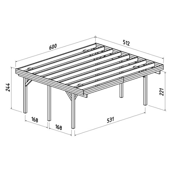 Carportar | Carport 20,6 m2