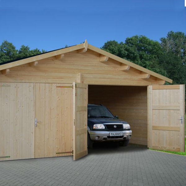 Garage & Utehus | Dubbelgarage 28,4 m2 med portar av trä