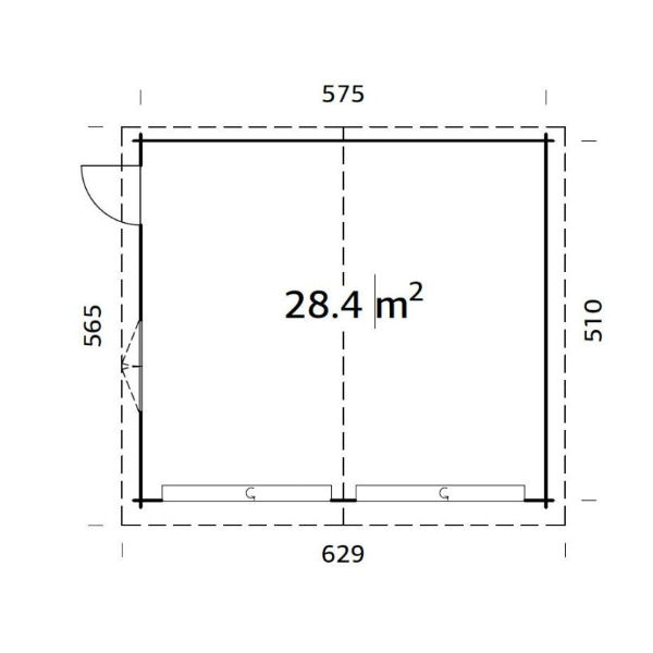 Garage & Utehus | Dubbelgarage 28,4 m2 med sektionsdörr