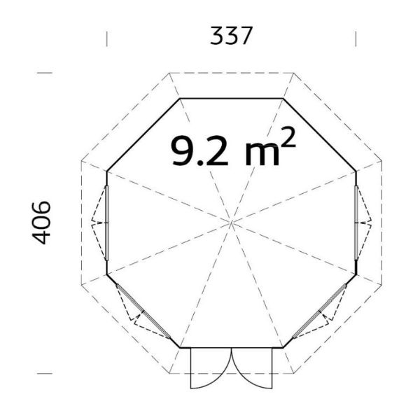 Lusthus | Lusthus 9,2 m2 med 4 fönster