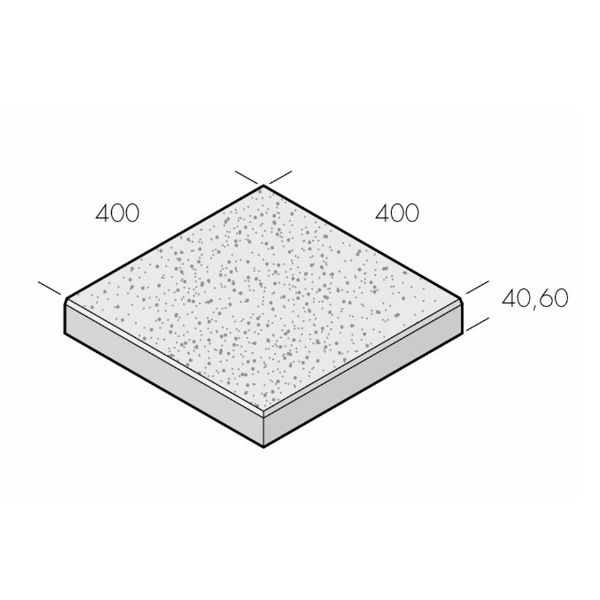 Trädgårdsplattor | Trädgårdsplatta Vision Struktur 400x400x40 Platina (Vit) 