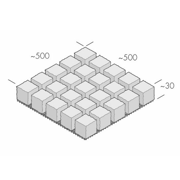 Trädgårdsplattor | Smågatsten på nät 500x500x30