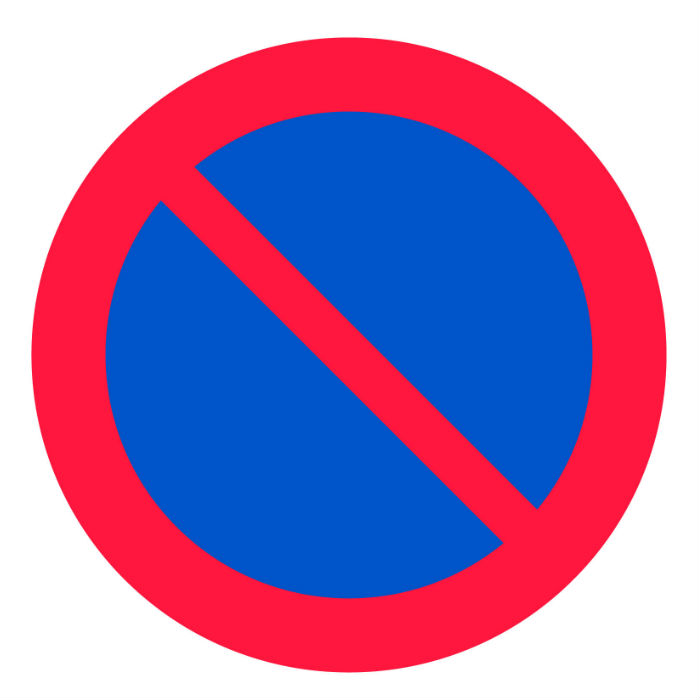 Trafikskyltar | Förbud mot att parkera fordon