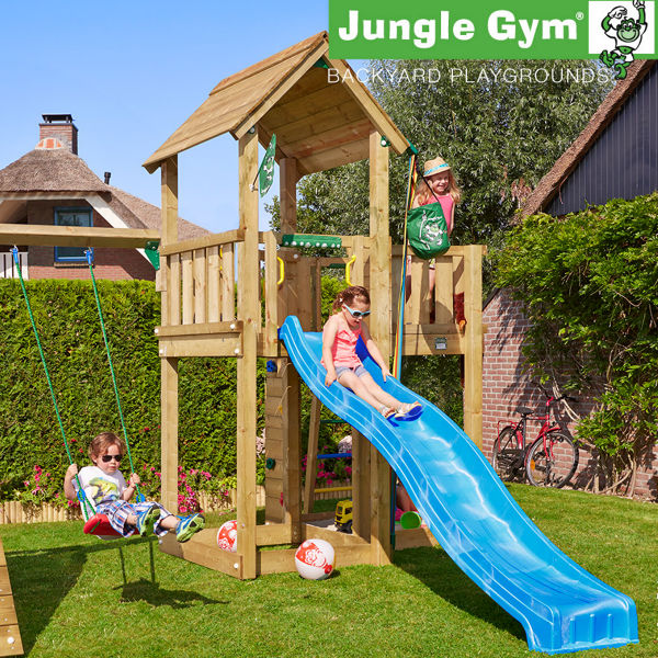 Lektorn | Jungle Gym Mansion lektorn med klättermodul och 1 gunga