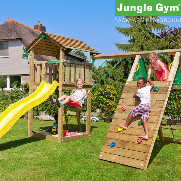 Lektorn | Jungle Gym Cottage lektorn med klättermodul och 1 gunga