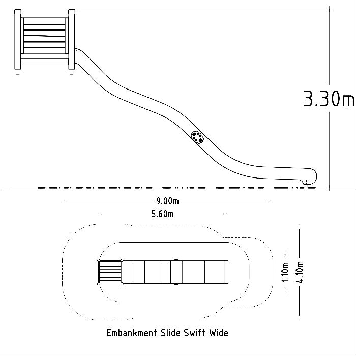 Rutschkanor | Släntrutsch Swift Bred 1,5 - 2,4 m