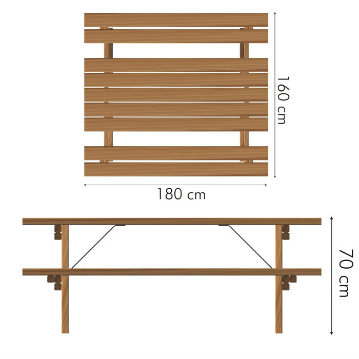 Picknickbord & Parkbord | Bänkbord dubbel original