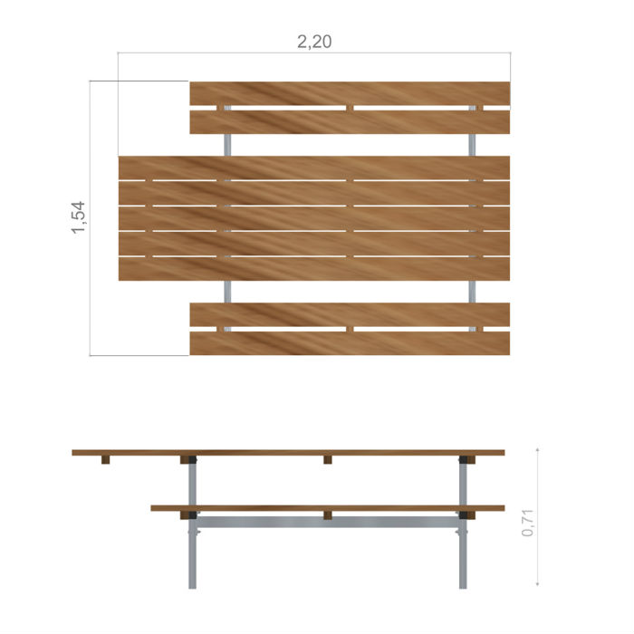 Picknickbord & Parkbord | Bänkbord Idun tillgänglighetsanpassat