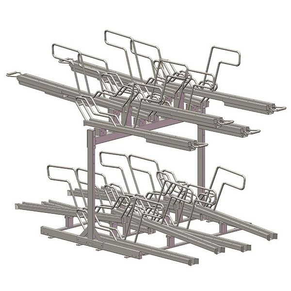Tvåvånings Cykelställ | Dubbelsidigt 2-vånings cykelställ Tornet Basic med Bygel