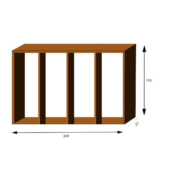 Eldstäder | Vedförvaring WoodStock Wall i Corten 