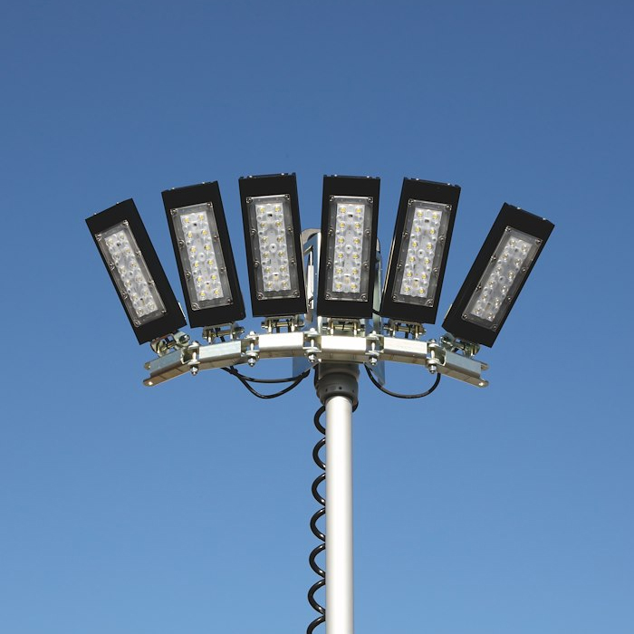 Arbetsbelysning | Hopfällbar Belysningsmast med 6 st LED-Armaturer
