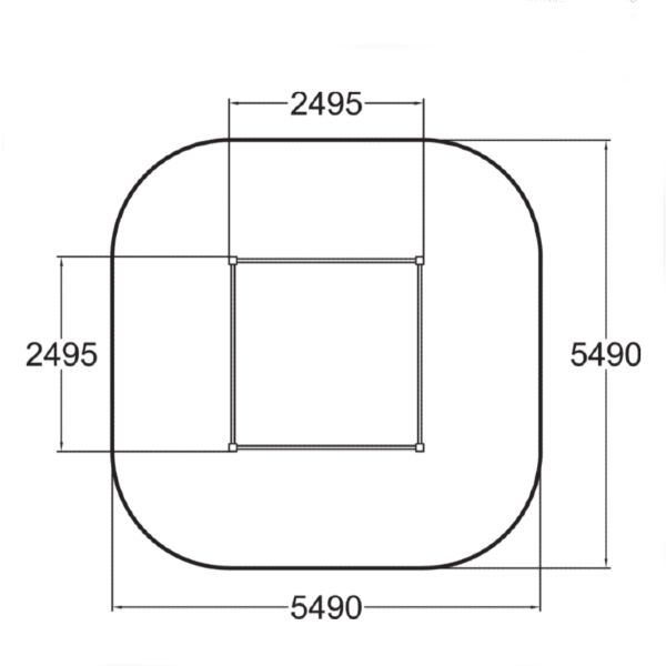 Sandlådor | Sandlåda i HPL 250 x 250 cm
