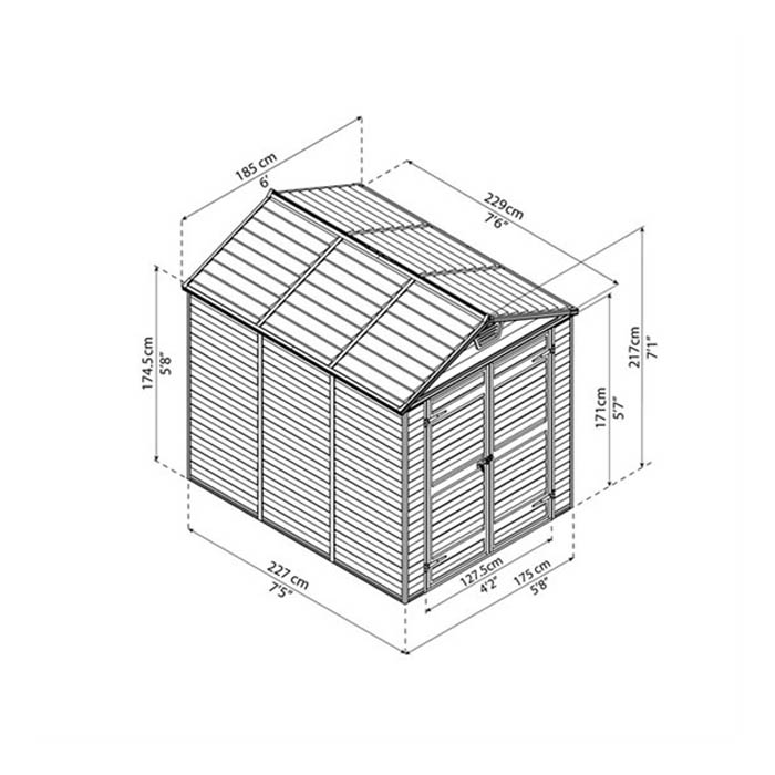 Friggebod & Förråd | Skjul Palram-Canopia skylight 4,2 m2