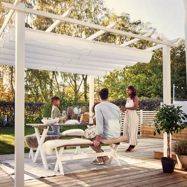 Pergola | Pergola 4x4 m i vitt