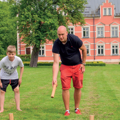 Trädgårdsspel | Kubb original inkl. trälåda