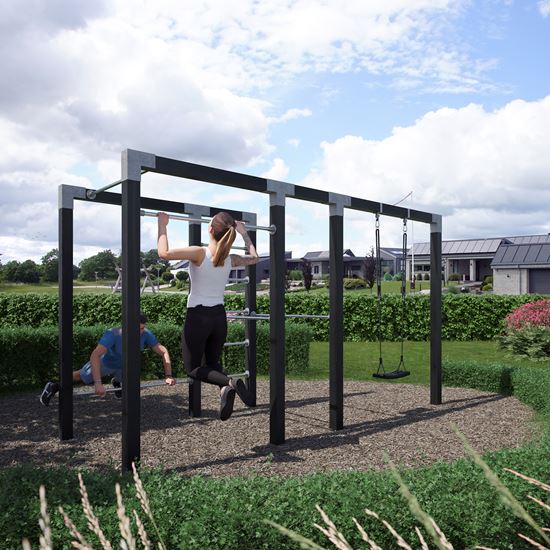 Utegym | Outdoor fitness - Modell 3 - Svart