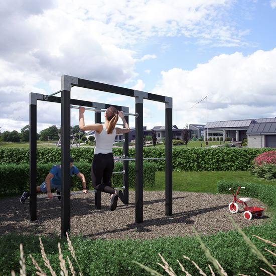 Utegym | Outdoor fitness - Modell 2 - Svart