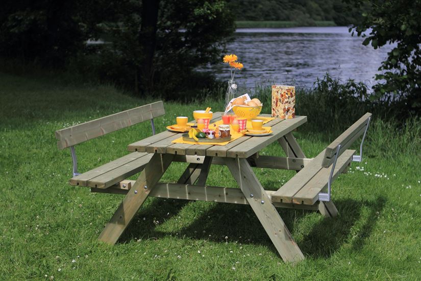 Picknickbord & Parkbord | Picknickbord med ryggstöd - Tryckimpregnerat