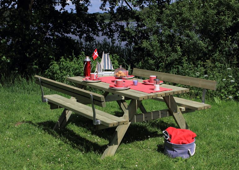 Picknickbord & Parkbord | Picknickbord med ryggstöd - Tryckimpregnerat