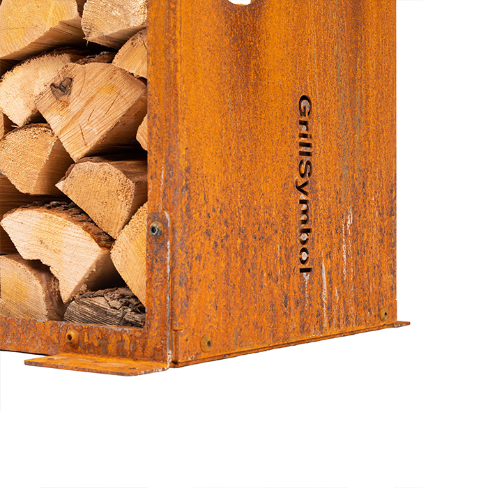 Eldstäder | Vedförvaring WoodStock XL i Corten