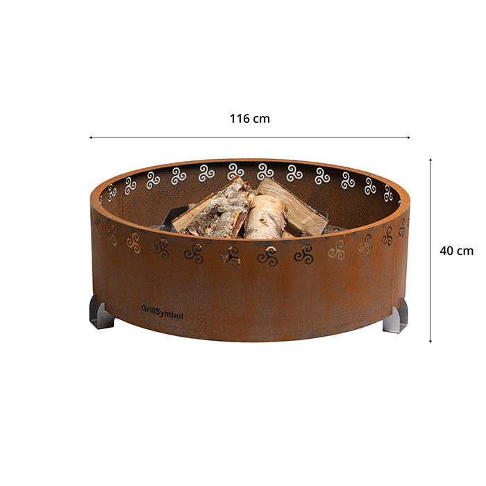 Eldstäder | Eldstad Legend ø 116 cm i Corten