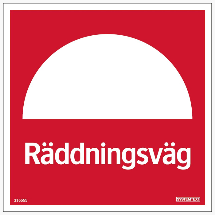 Trafikskyltar | Räddningsväg - Skylt