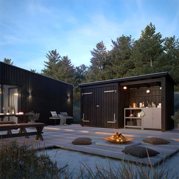 Garage & Utehus | Nordic Multi Trädgårdshus 4,7 m2 - 2 moduler med dubbeldörr