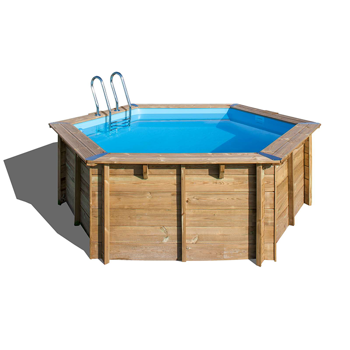 Pooltillbehör | Round wood pool Ø400 x 119 cm - Model Vanille 2