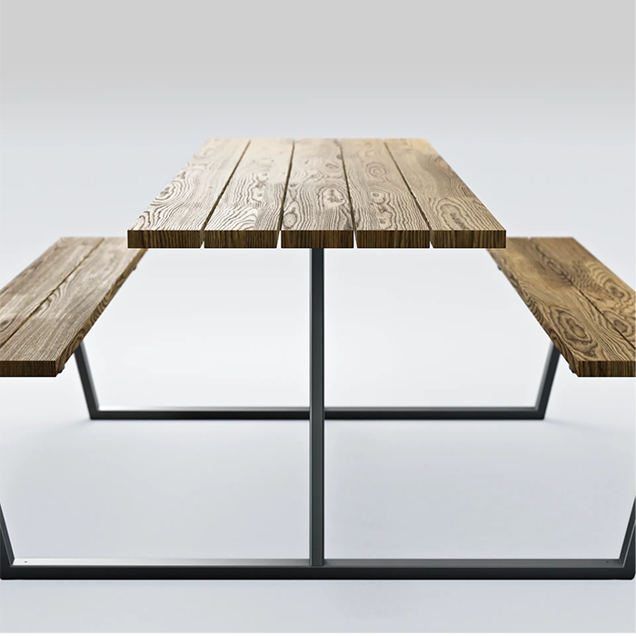 Picknickbord & Parkbord | Bänkbord PONGO Tillgänglig Furu