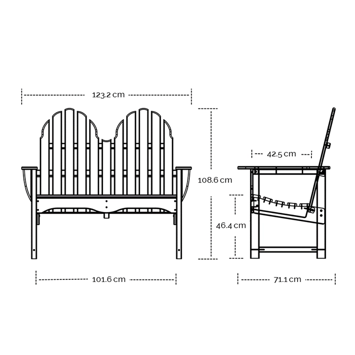 Parkbänkar | Bänk Classic Adirondack