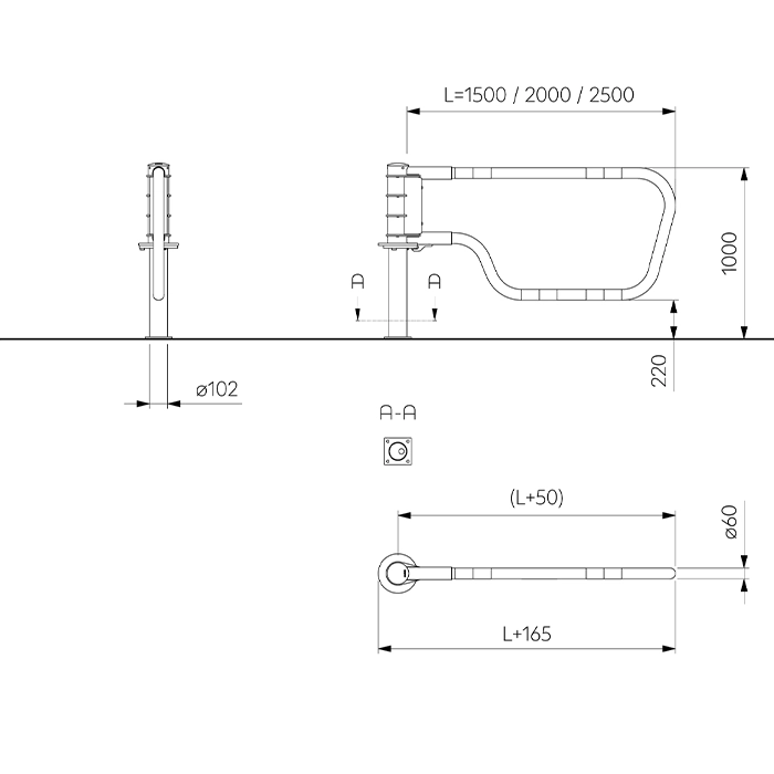 Bommar & Avspärrning | Bilspärr TRAX 1,5m - 2,5m