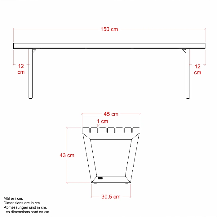 Café & Trädgårdsmöbler | Siesta Living Bänk/Bord