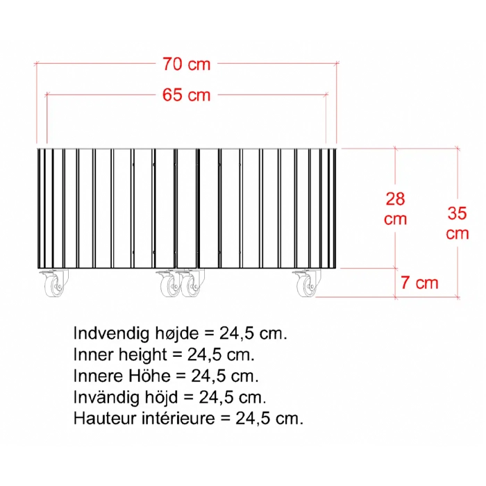 Planteringskärl | Circle planteringslåda - Ø70/35 cm
