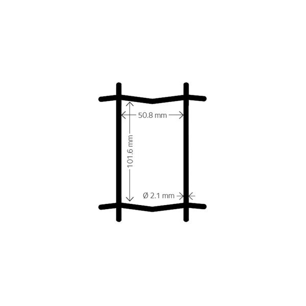 Staket & Stängsel | Villastängsel, maska 10 x 10 cm x 20 m, svart